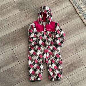 Columbia Omni-Tech hooded waterproof breathable snowsuit geometric pattern 12 mo